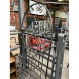 Wrought iron gate complete with hinges