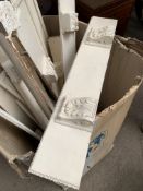 Quantity of cream painted single shelves of various sizes