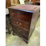 Mahogany two drawer filing cabinet