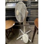 Micromark floor standing fan; together with Currys tabletop heating fan.