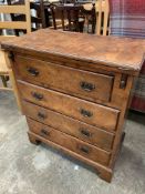 Walnut veneer chest