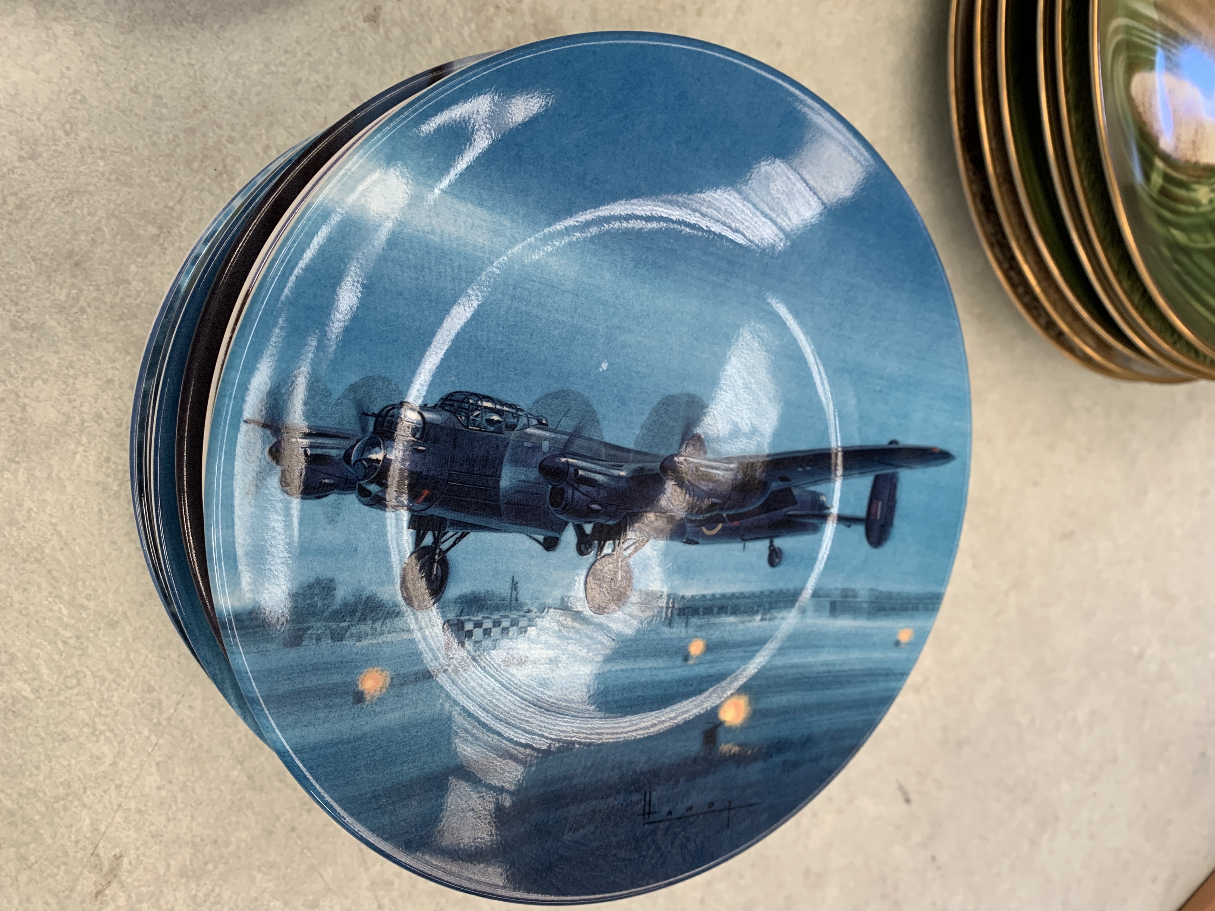 Royal Worcester Dambusters plates and Royal Doulton Spitfire plates - Image 2 of 4