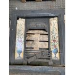 Cast iron Victorian fireplace with tile surround. This item carries VAT.