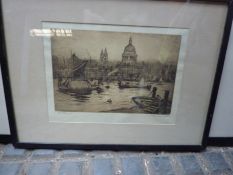 Four framed and glazed engravings