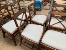 Group of six mahogany dining chairs