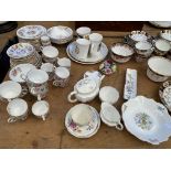 Part tea sets and other china