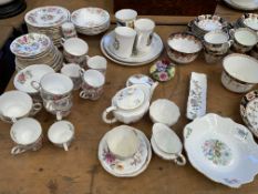 Part tea sets and other china