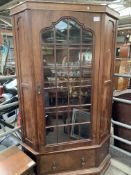 Early 20th century mahogany corner unit