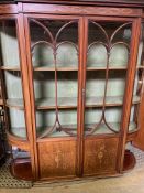 Large Edwardian inlaid mahogany display cabinet