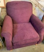 Purple armchair from Next.