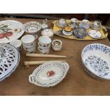 An assortment of china items