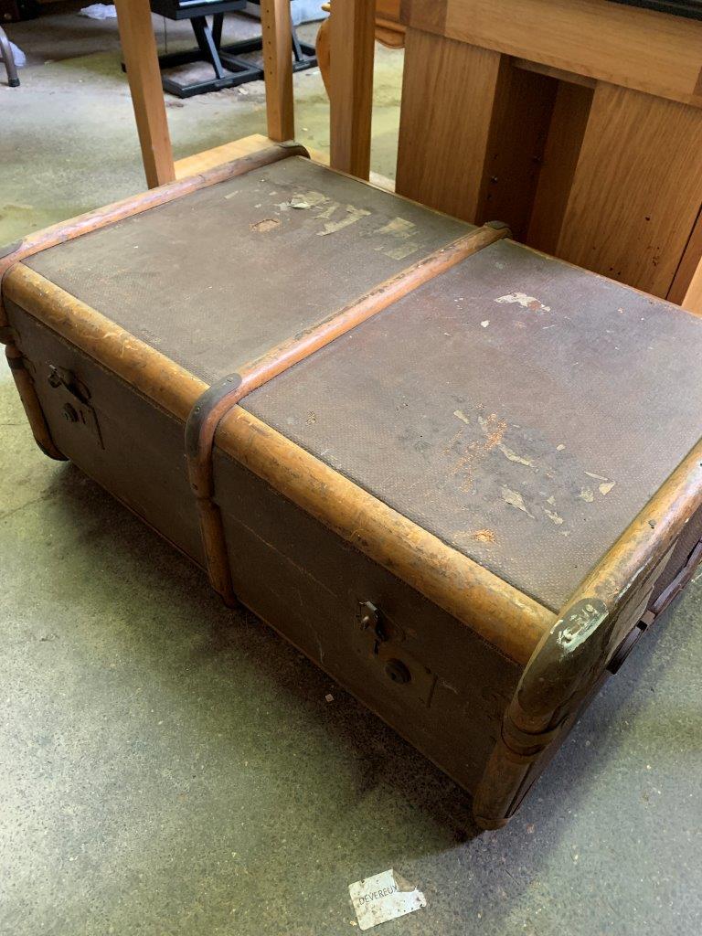 Wood bound fibre trunk by Towby Atkins and Co - Image 2 of 4