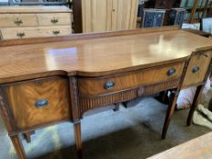 Georgian style bow fronted mahogany sideboard