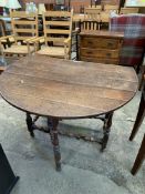 Oak drop side gate-leg table