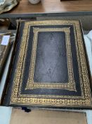 Large gilt decorated leather bound family bible