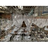 Four sets of drinking glasses