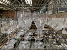 Four sets of drinking glasses