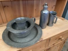 Quantity of pewter items