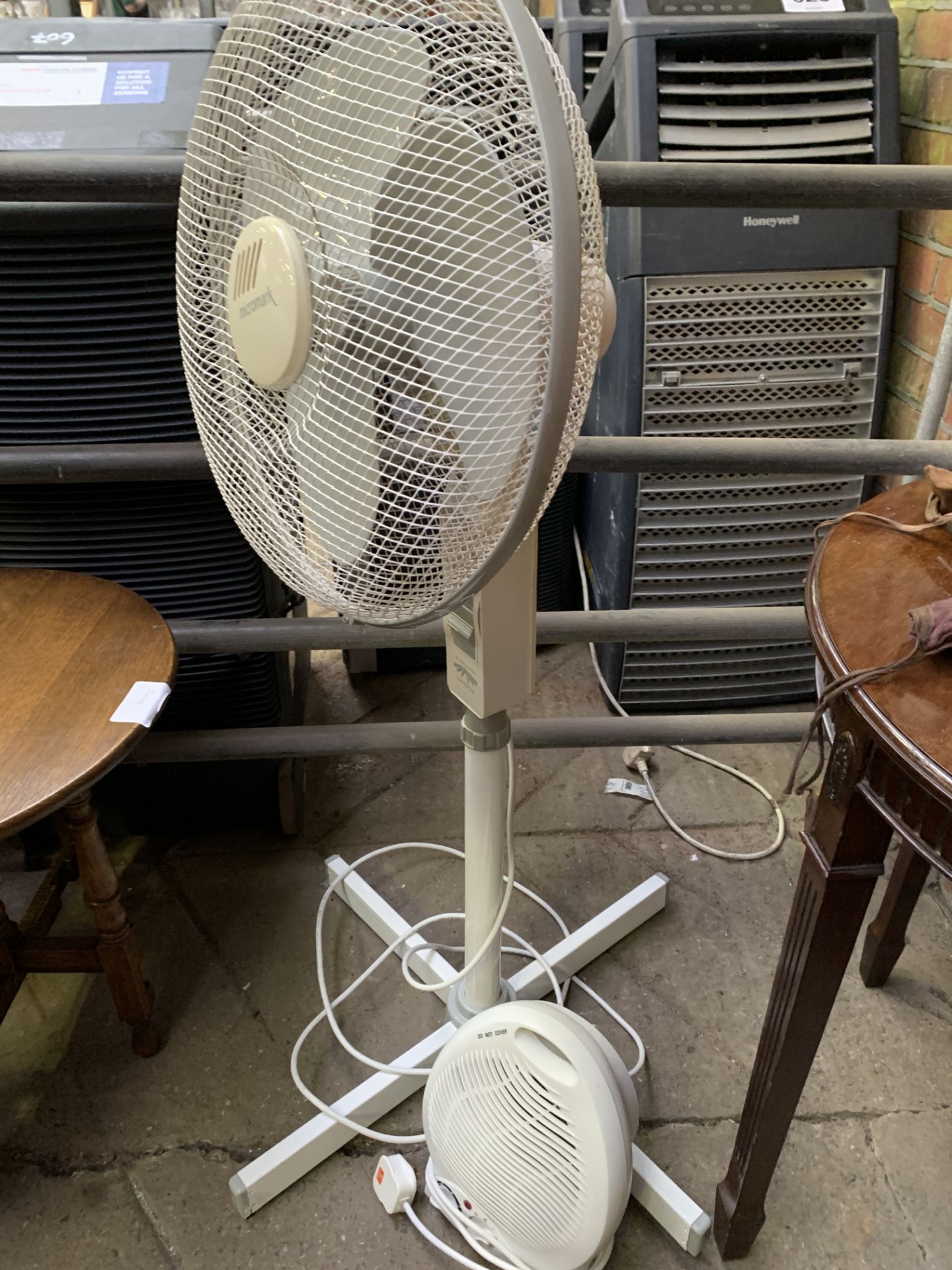 Micromark floor standing fan; together with Currys tabletop heating fan. - Image 2 of 2