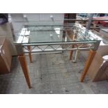 Glass top side table