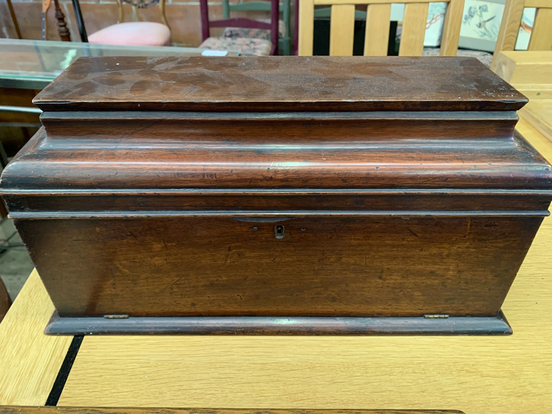 A mahogany canteen of dessert cutlery and 2 boxes - Image 5 of 6