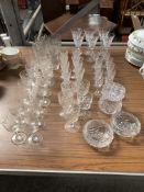 Quantity of approximately 49 glass Victorian and later drinking glasses