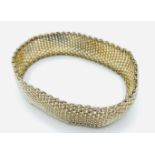 925 silver gilt mesh bracelet