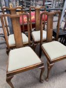 Group of four Georgian mahogany dining chairs