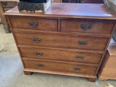 Mahogany chest of two over three drawers