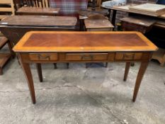 Mahogany veneer console table