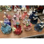 Collection of Royal Doulton figurines of children