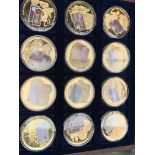 Complete set of twelve Windsor Mint coins commemorating banknotes of the Bank of England