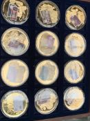 Complete set of twelve Windsor Mint coins commemorating banknotes of the Bank of England