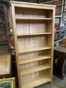 Oak open bookcase