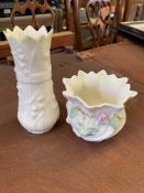 Two pieces of Belleek china