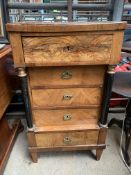 Regency-style mahogany veneer cabinet