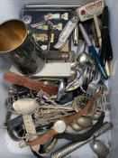 Metal box containing a quantity of miscellaneous items