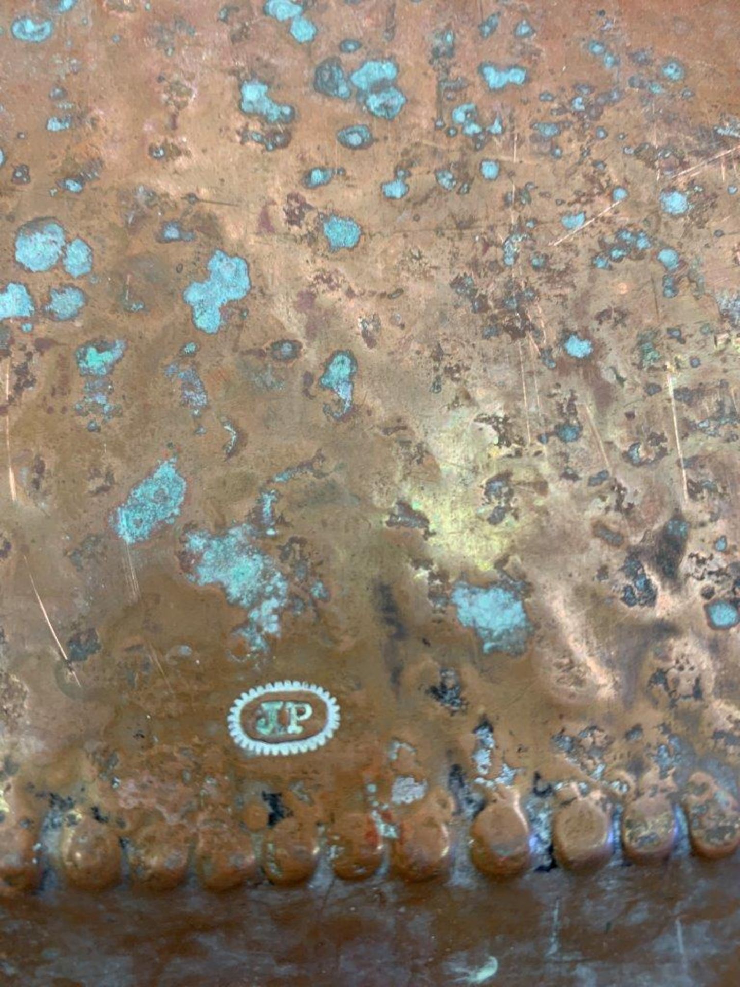 Arts and Crafts hammered copper tray by John Pearson - Image 2 of 3