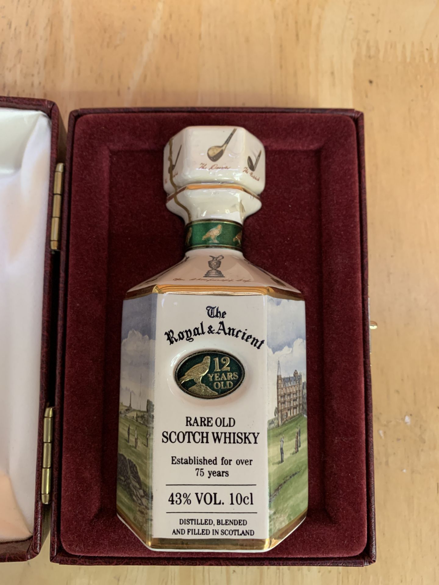10cl 'Royal & Ancient' bottle of Gordon's rare old Scotch whisky