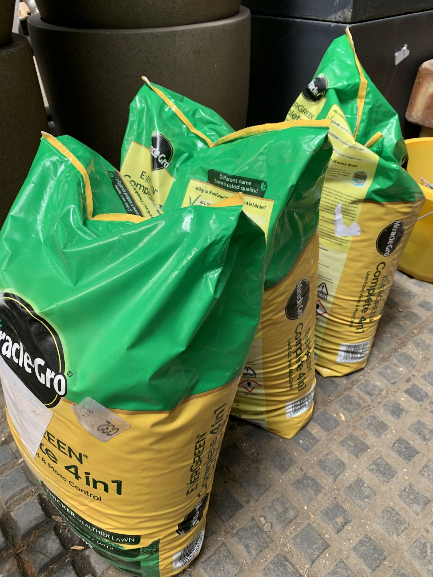 Three x 17.5kg bags of Miracle-Gro