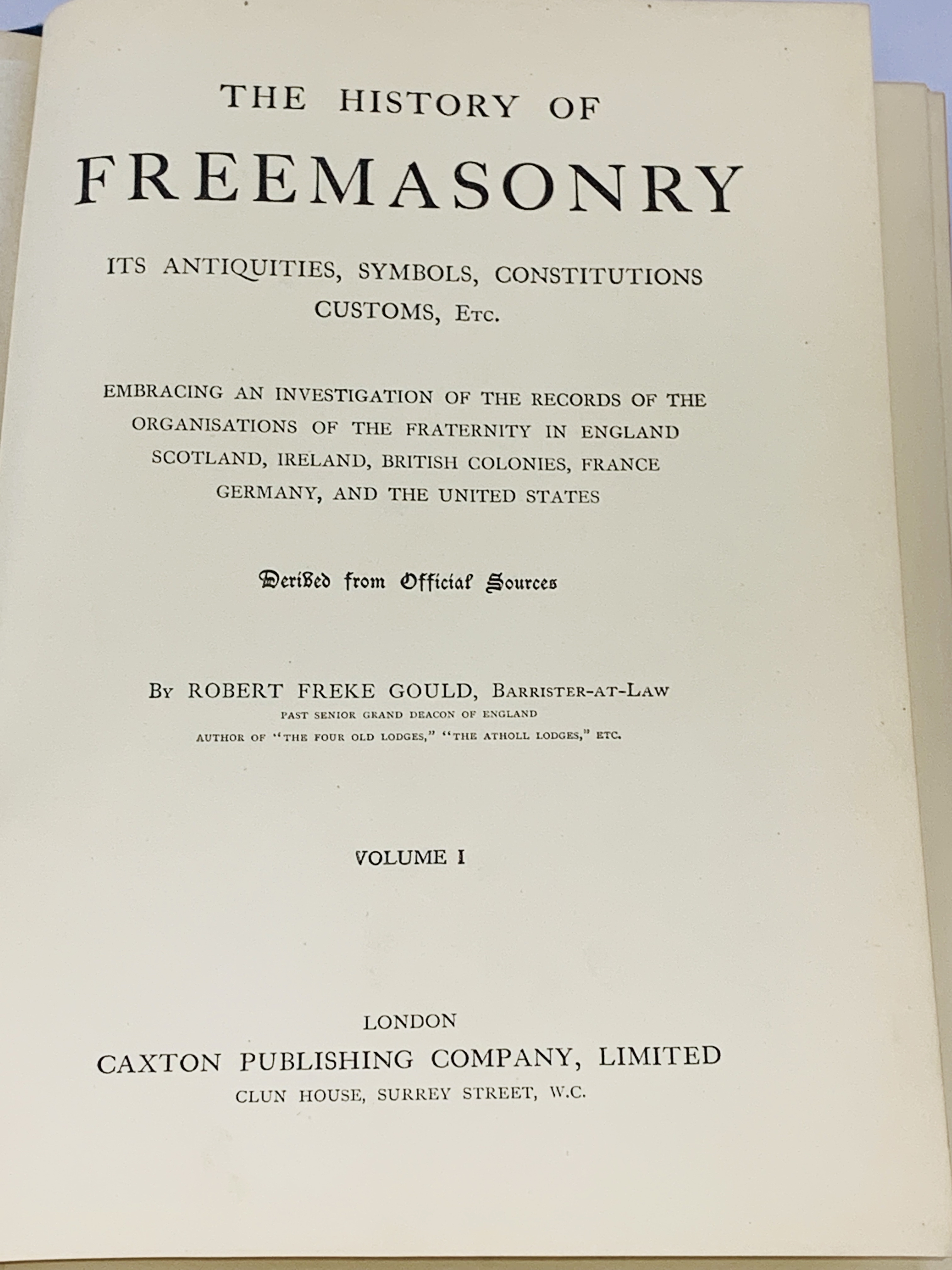 R.F. Gould: History of Freemasonry, 6 volumes - Image 4 of 4