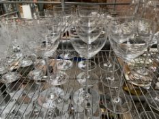 A quantity of drinking glasses