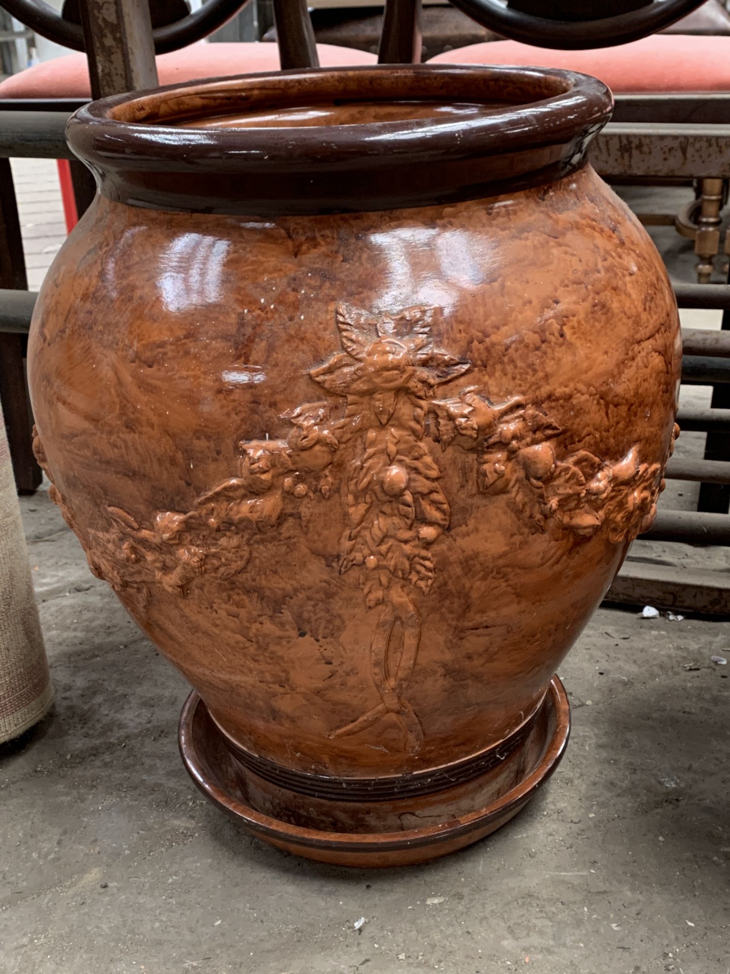 Two large pottery planters - Image 3 of 4