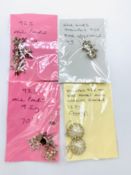 A quantity of 1970s style stud earrings with six other pairs.