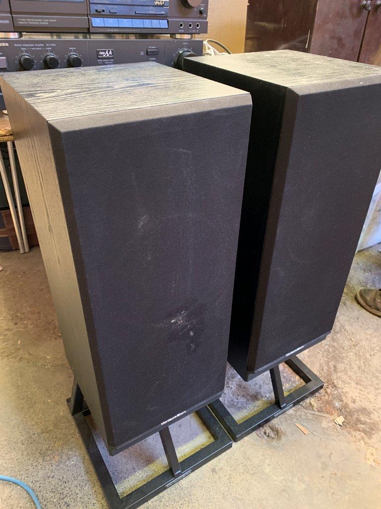 Two Mordaunt-Short MS45Ti floor-standing speakers