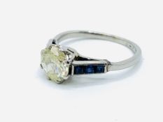 Platinum solitaire diamond ring