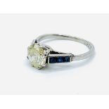 Platinum solitaire diamond ring