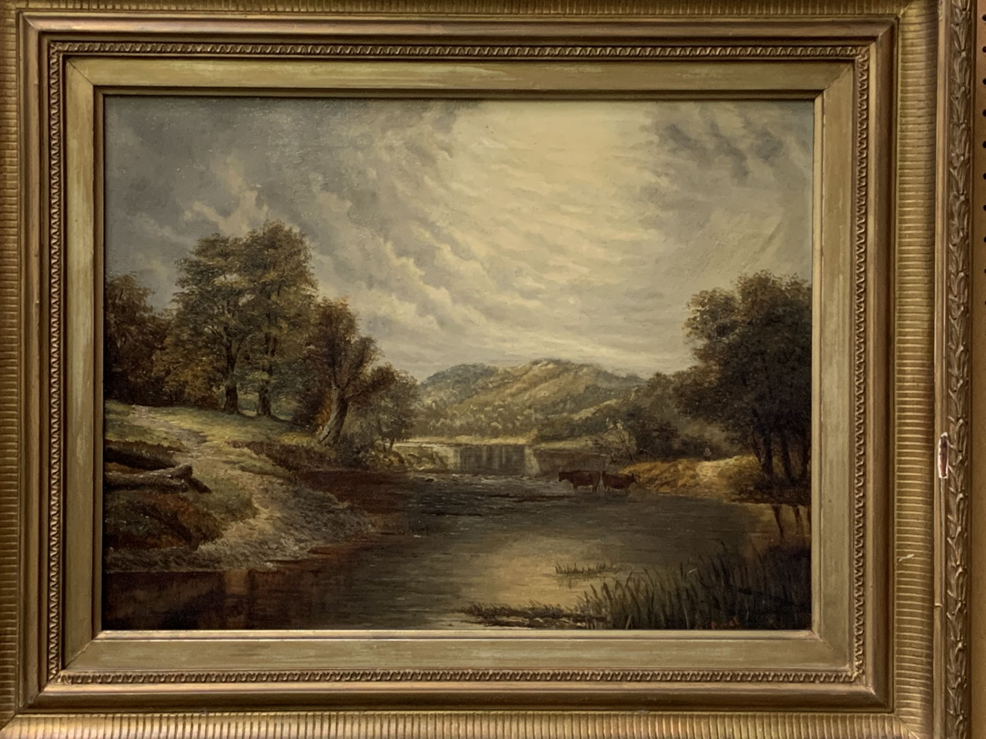 Gilt framed oil on canvas - Image 2 of 3