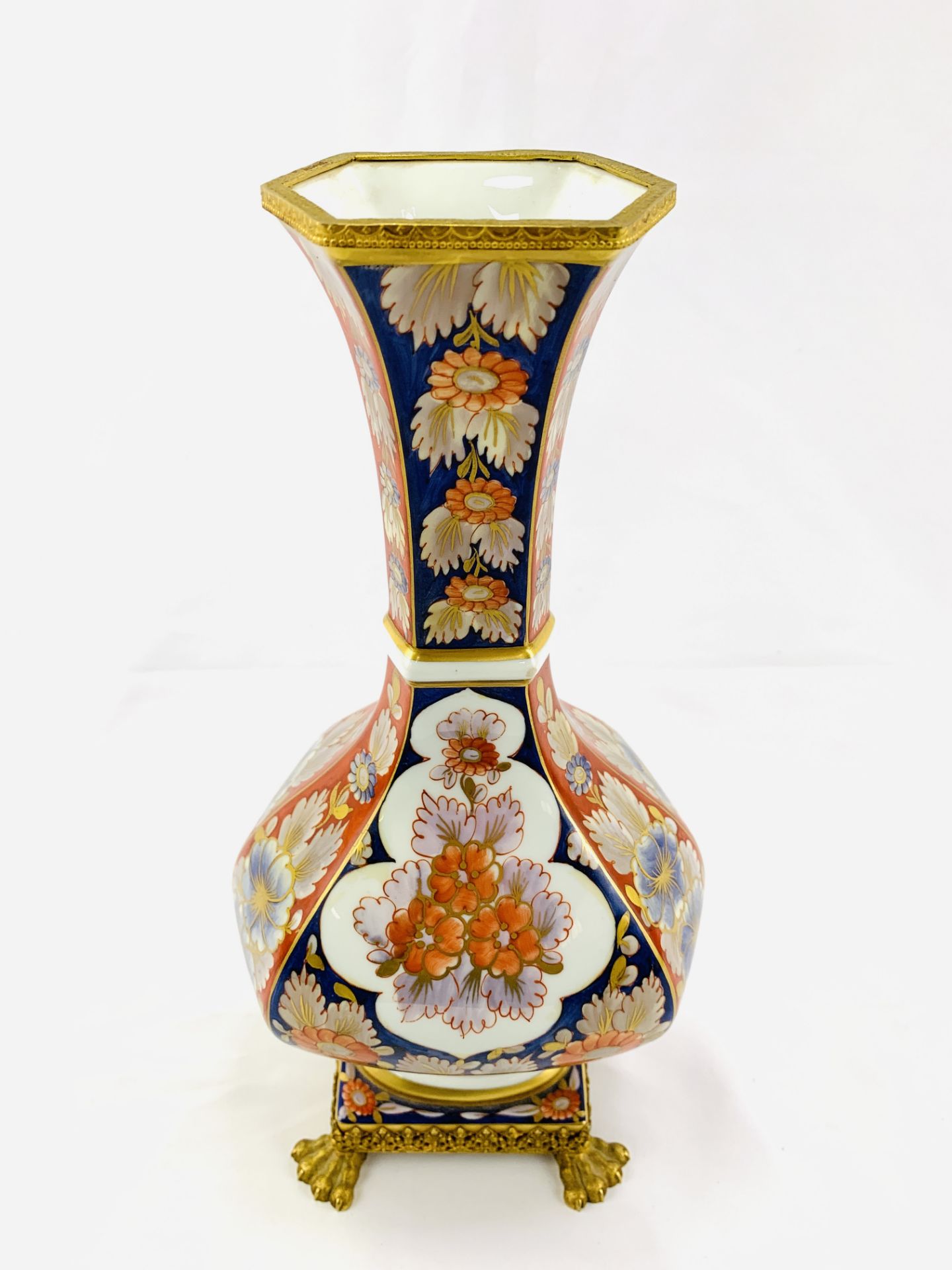 Limoges hand-painted porcelain vase on ormolu base - Image 4 of 5