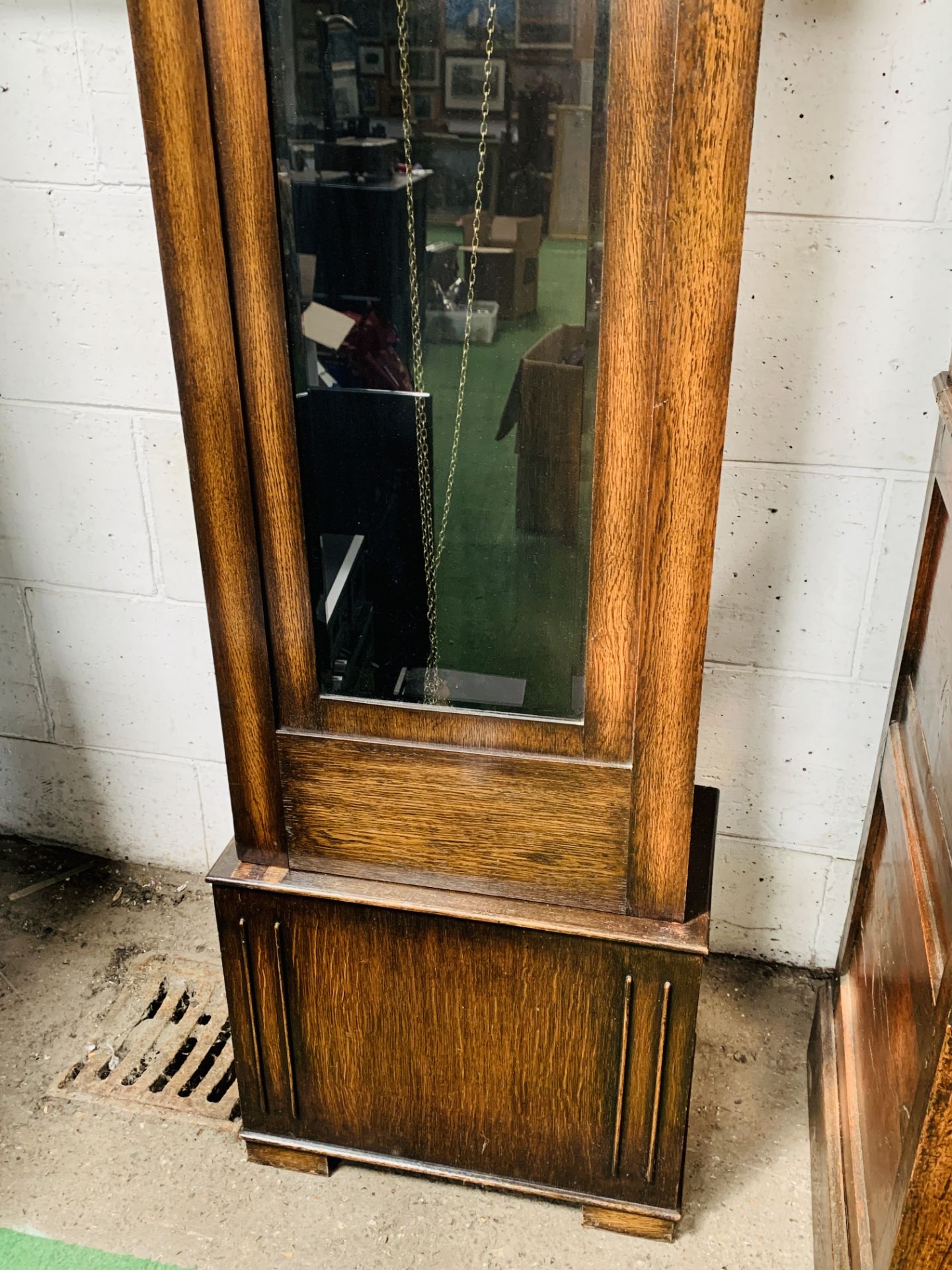 A 1930's style oak dome topped long case clock - Image 2 of 6